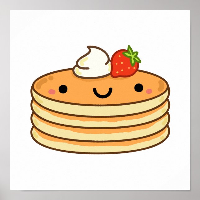 Niedlich Kawaii Pancakes Poster (Vorne)