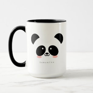 Niedlich Kawaii Panda   Name hinzufügen Tasse