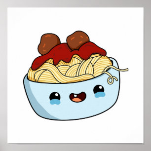 Niedlich Kawaii Pasta Poster