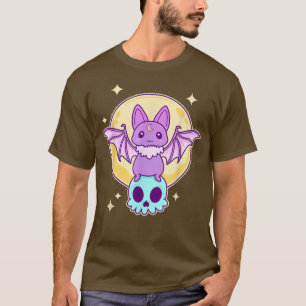 Niedlich Kawaii Pastel Goth Creepy Bat Skeleton - T-Shirt