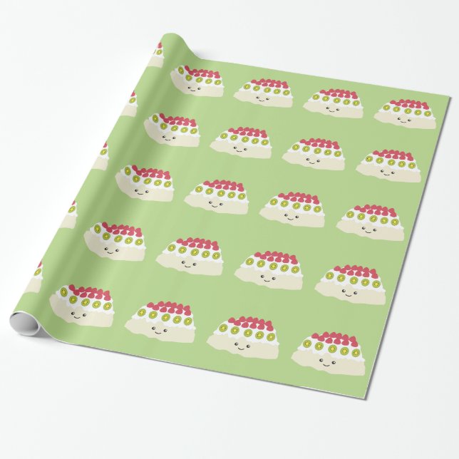 Niedlich Kawaii Pavlova Geschenkpapier (Ungerollt)
