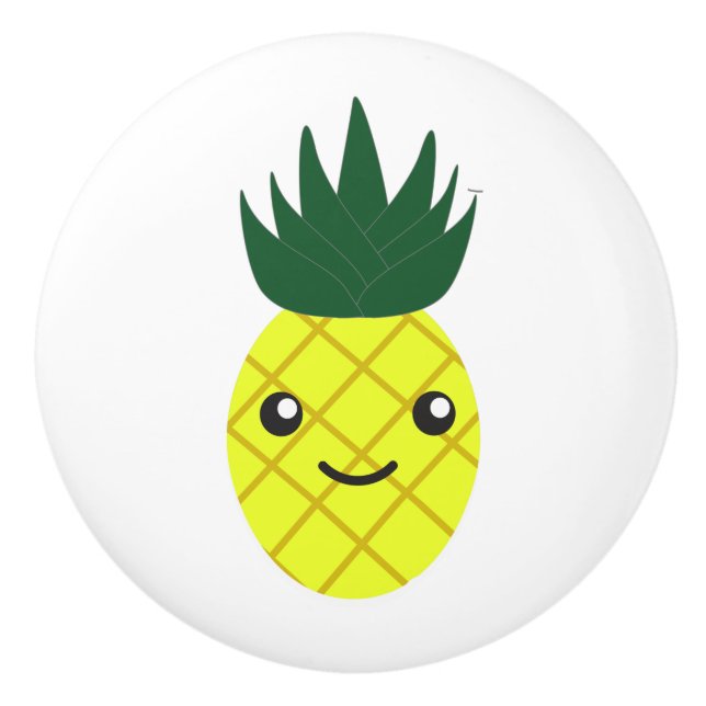 Niedlich Kawaii Pineaple Keramikknauf (Vorderseite)