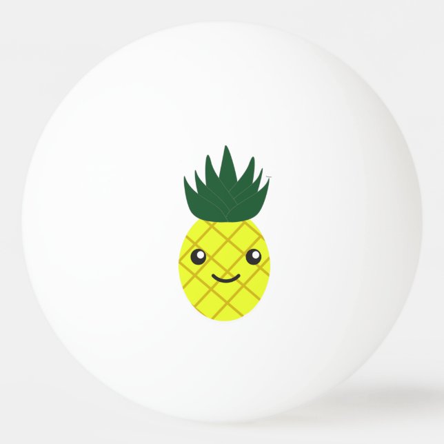 Niedlich Kawaii Pineaple Tischtennisball (Vorderseite)