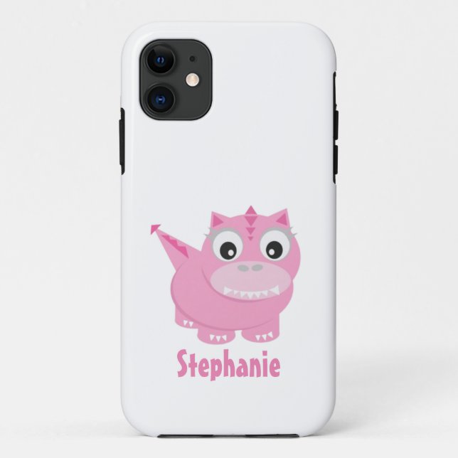 Niedlich Kawaii Pink Dino Case-Mate iPhone Hülle (Rückseite)