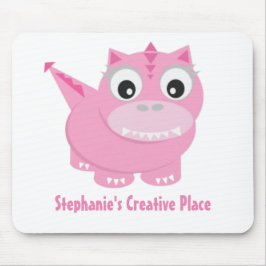Niedlich Kawaii Pink Dino Mousepad