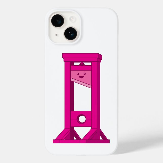 Niedlich Kawaii Pink Guillotine White iPhone 14 Fa Case-Mate iPhone Hülle (Rückseite)