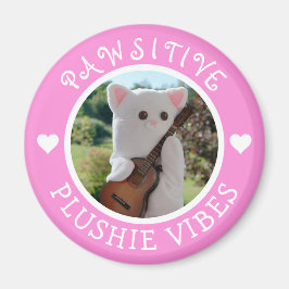 Niedlich Kawaii Pink Pawsitive Plushie Vibes Foto Magnet