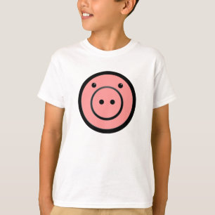Niedlich Kawaii Pink Pig Vector Art T-Shirt