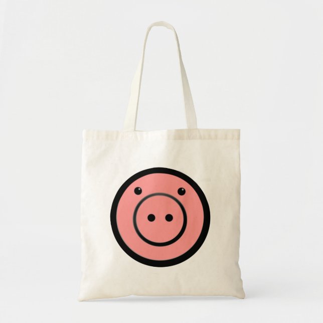 Niedlich Kawaii Pink Pig Vector Art Tragetasche (Vorne)