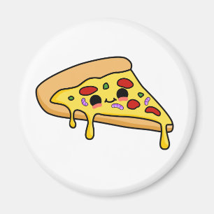 Niedlich Kawaii Pizza Slice Magnet