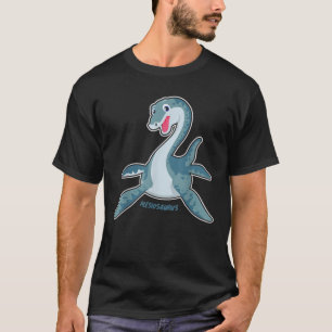 Niedlich Kawaii Plesiosaurus Dinosaurier Grafische T-Shirt