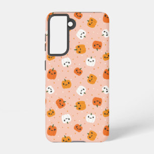Niedlich Kawaii Pumpkin Faces Pattern Samsung Galaxy Hülle