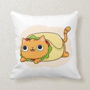 Niedlich Kawaii Purrito Kissen