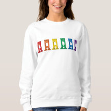 Niedlich Kawaii Rainbow Guillotine White Sweatshir