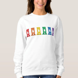 Niedlich Kawaii Rainbow Guillotine White Sweatshir Sweatshirt