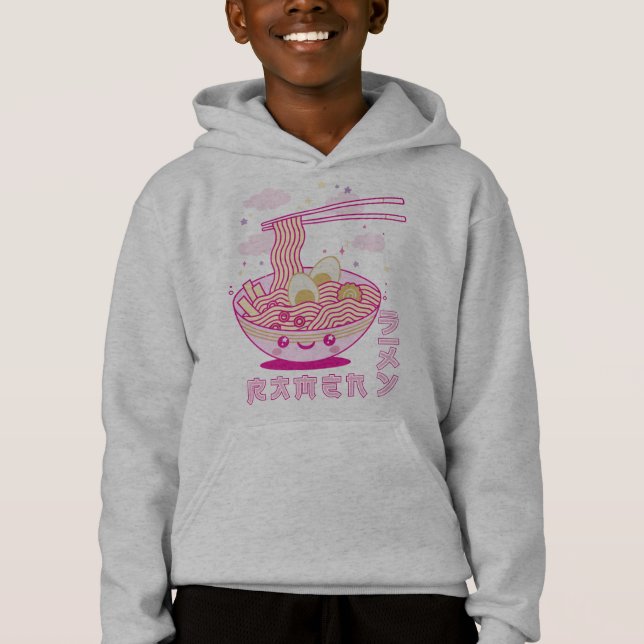 Niedlich Kawaii Ramen Anime Noodles Ramen Girls, T Hoodie (Vorderseite)