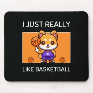 Niedlich Kawaii Shiba Inu I einfach wie Basketbal Mousepad