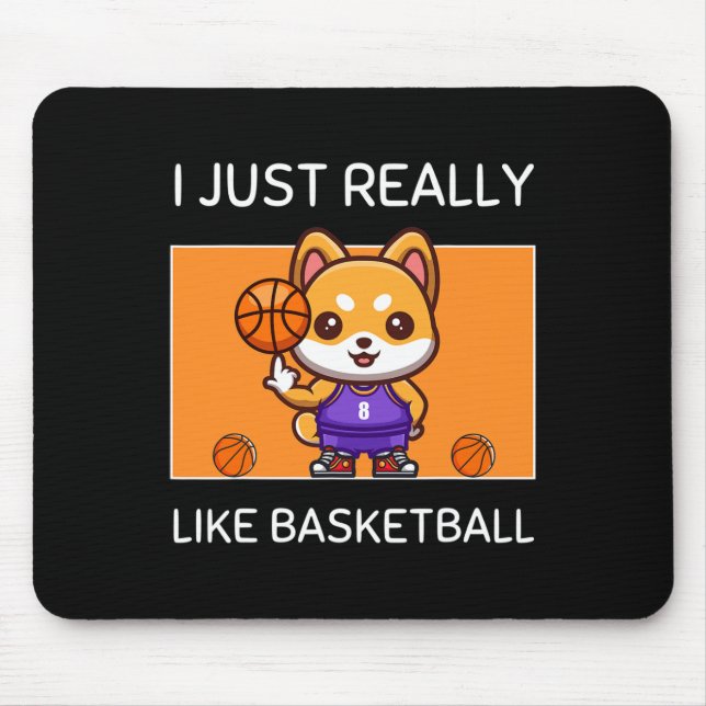 Niedlich Kawaii Shiba Inu I einfach wie Basketbal Mousepad (Vorne)