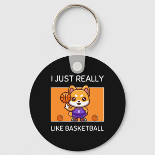 Niedlich Kawaii Shiba Inu I einfach wie Basketbal Schlüsselanhänger