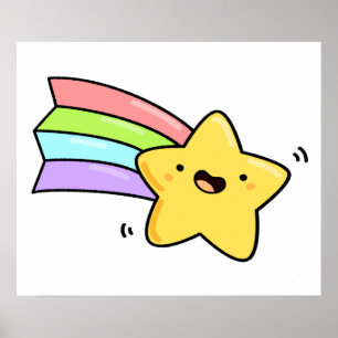 Niedlich Kawaii Shooting Star Poster
