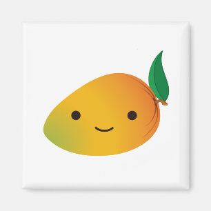Niedlich Kawaii Smiling Mango Magnet