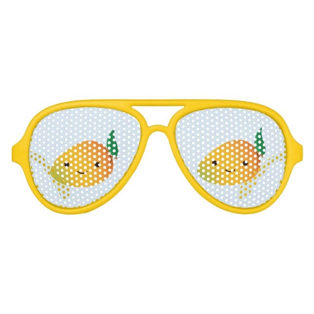 Niedlich Kawaii Smiling Mango Partybrille (Vorderseite)