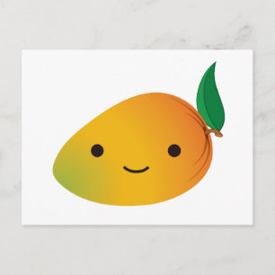 Niedlich Kawaii Smiling Mango Postkarte