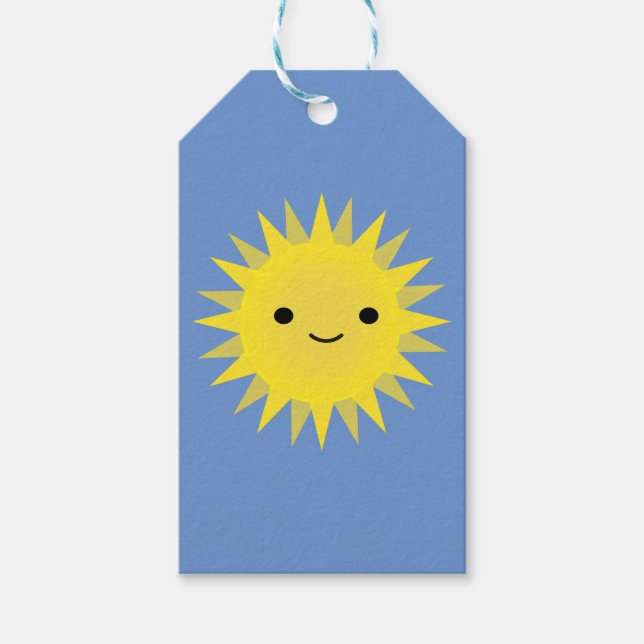 Niedlich Kawaii Smiling Sun Geschenkanhänger (Vorderseite)