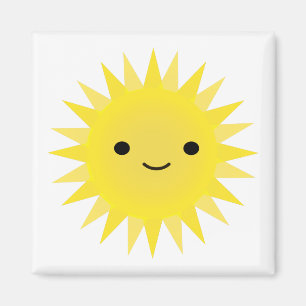 Niedlich Kawaii Smiling Sun Magnet