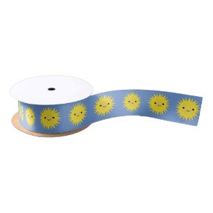 Niedlich Kawaii Smiling Sun Satinband