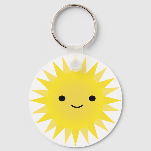 Niedlich Kawaii Smiling Sun Schlüsselanhänger (Vorderseite)