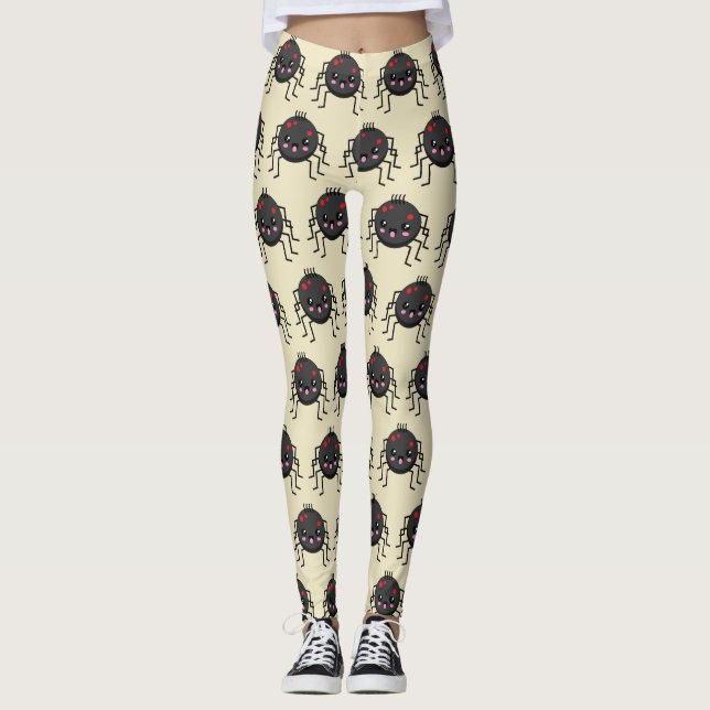 Niedlich Kawaii Spider Leggings (Vorderseite)