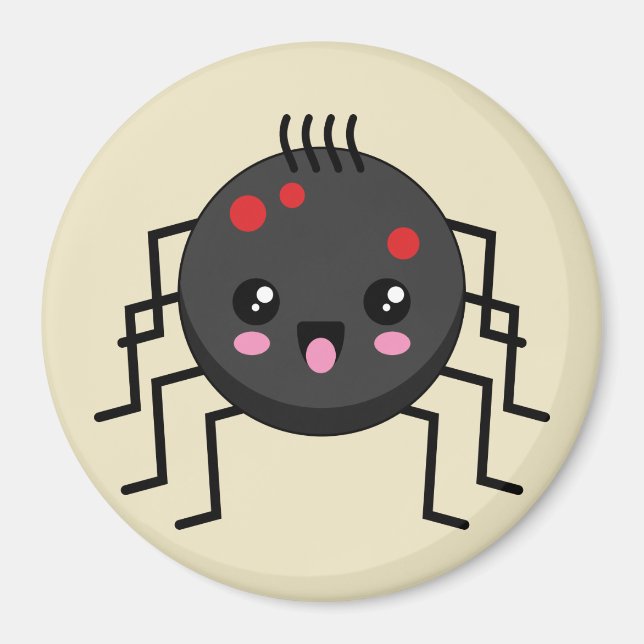 Niedlich Kawaii Spider Magnet (Vorne)