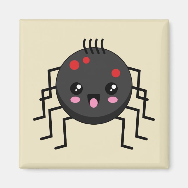 Niedlich Kawaii Spider Magnet (Vorne)