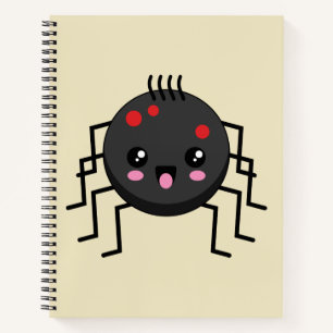 Niedlich Kawaii Spider Notizbuch