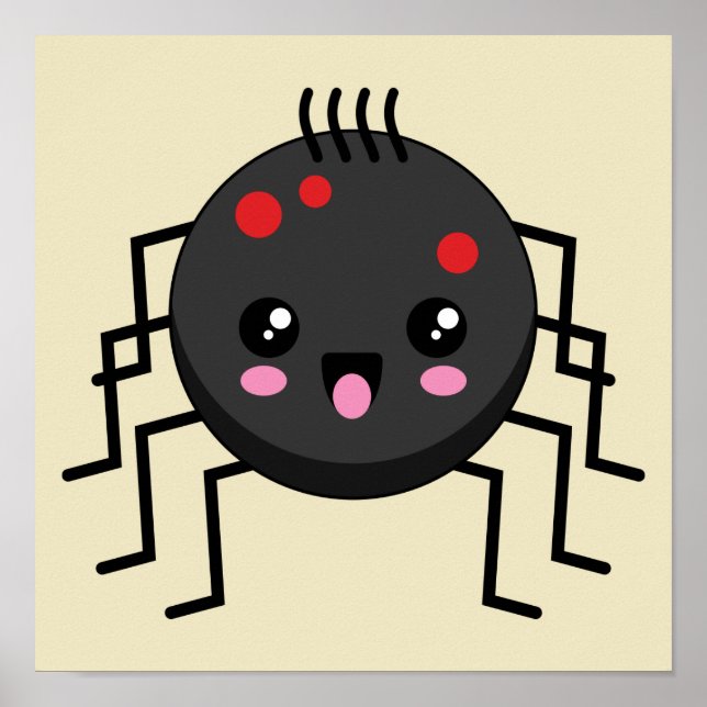 Niedlich Kawaii Spider Poster (Vorne)