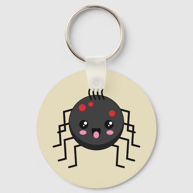 Niedlich Kawaii Spider Schlüsselanhänger (Vorderseite)