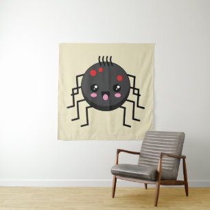 Niedlich Kawaii Spider Wandteppich