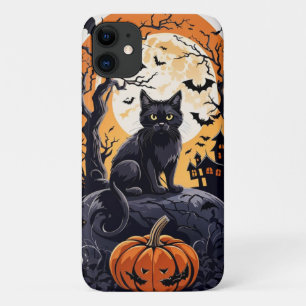 Niedlich Kawaii Spooky Halloween Black Cat Ghost Case-Mate iPhone Hülle