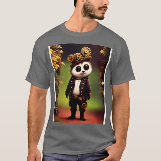Niedlich Kawaii Steampunk Raccoon T-Shirt