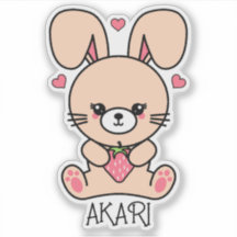 Niedlich Kawaii Strawberry Bunny Rabbit