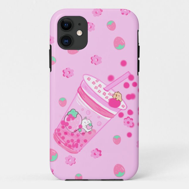 Niedlich Kawaii Strawberry iPhone 11 Fall Case-Mate iPhone Hülle (Rückseite)
