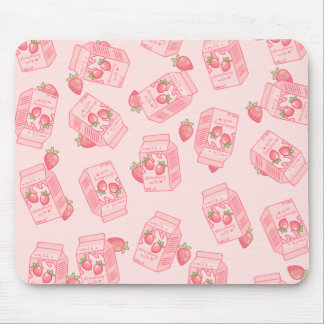 Niedlich Kawaii Strawberry Milk Cartoon Mouse Pad Mousepad
