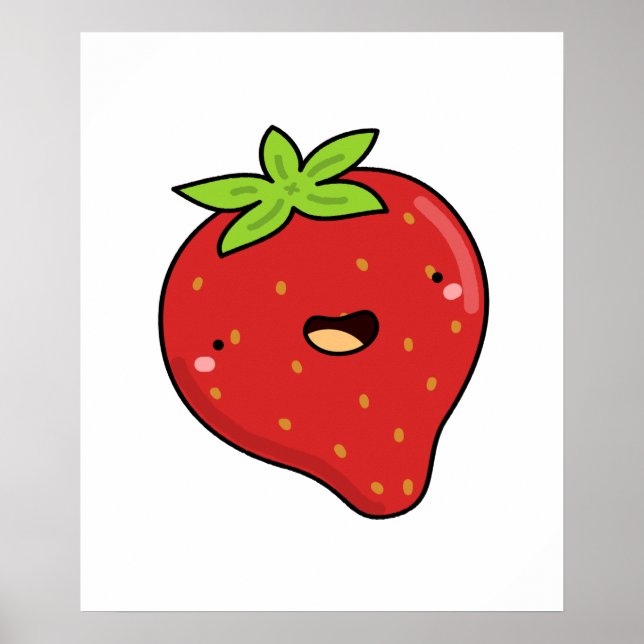 Niedlich Kawaii Strawberry Poster (Vorne)
