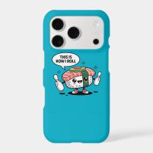 Niedlich Kawaii Sushi mit Bowling-Buttonen