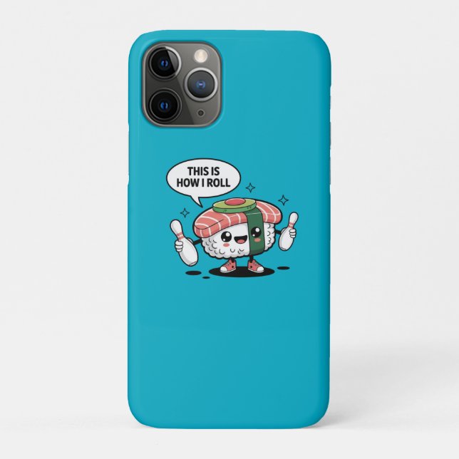 Niedlich Kawaii Sushi mit Bowling-Buttonen Case-Mate iPhone Hülle (Rückseite)