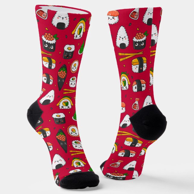 Niedlich Kawaii Sushi Socken (Gewinkelt)