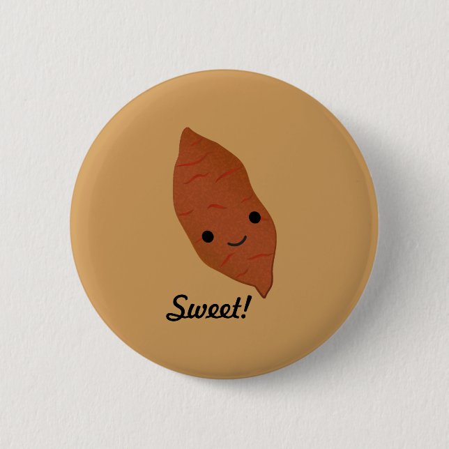 Niedlich Kawaii Sweet Potato Button (Vorderseite)