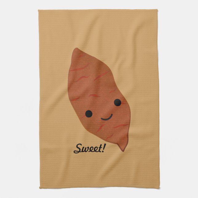Niedlich Kawaii Sweet Potato Geschirrtuch (Vertikal)
