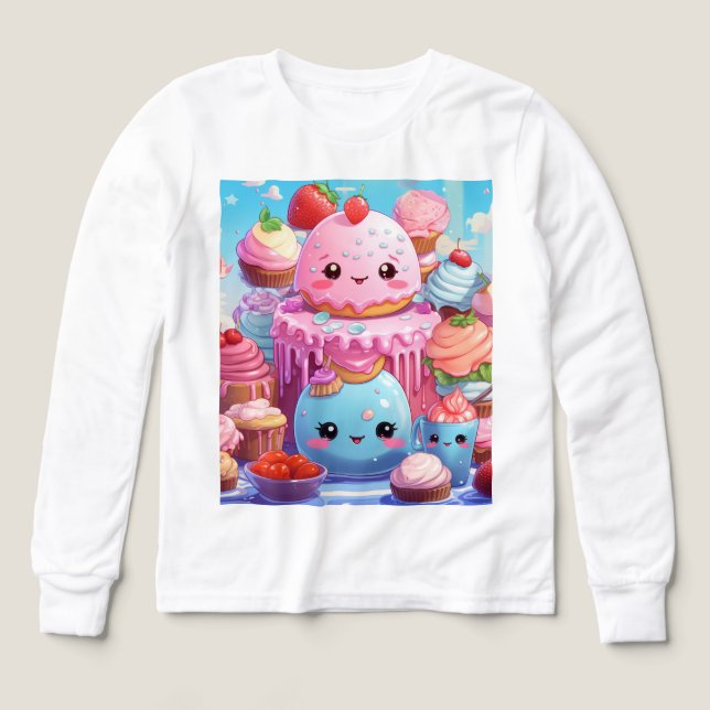 Niedlich Kawaii. T-Shirt (Design Vorderseite)